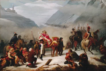 O Papa Pio VII atravessa os Alpes