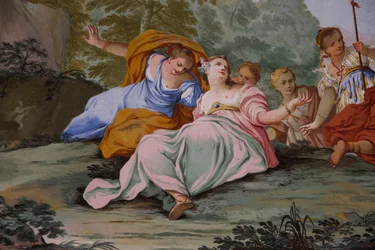Representações do mito de Diana, de Domenico e Giuseppe Valeriani, fresco