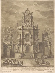 A Seconda Macchina para a Chinea de 1776: um palácio com uma loggia para o sorteio da loteria
