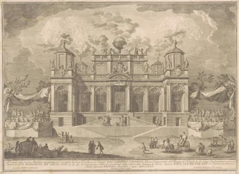 A Prima Macchina para a Chinea de 1770: um edifício romano para o comércio