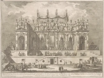 A Seconda Macchina para a Chinea de 1764: Uma Magnífica Galeria Iluminada à Noite