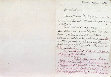 Carta manuscrita de Giuseppe Verdi a Antonio Ghislanzoni, autor de Aida librettos