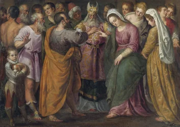 Le mariage de Marie et Joseph - O Casamento de Maria e José por Salviati, Giuseppe (1520-1575). Óleo sobre tela, tamanho : 116,8x164, , Colecção Privada