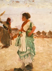 À espera (óleo sobre tela)