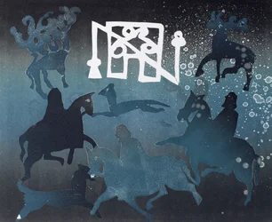 Cena de Caça Pictish I, 1995 (monótipo)