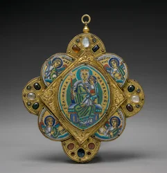 Pingente com a Virgem e o Menino, c. 1160-1170.
