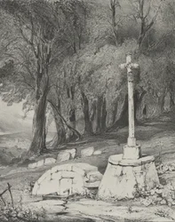 Cruz na estrada de Clermont para Royal, 1831.