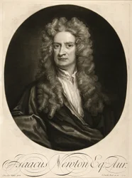 Isaacus Newton, Esq., pub. 1712 (gravura)