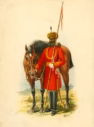 Guarda-corpo do governador-geral, Calcutá, 1890.