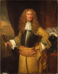 Henry, 3º Lorde Arundell de Wardour, segurando um bastão como Mestre do Cavalo, c.1680