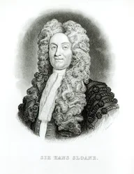 Senhor Hans Sloane (1660-1753) gravado por William Home Lizars (1788-1859) para as memórias de Sloane na Biblioteca de Naturalistas de Jardine, c.1833-45
