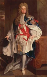 O Duque de Marlborough em trajes de liga