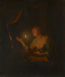 A Madalena penitente à luz das velas