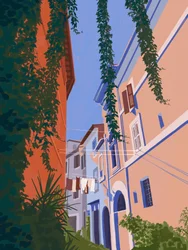 Uma rua europeia encantadora