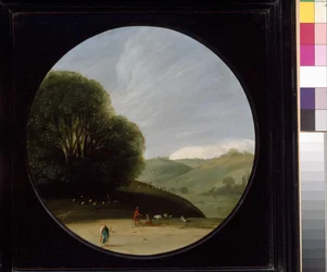 Paisagem com figuras pastorais, c. 1615 - 1638 (óleo sobre cobre)