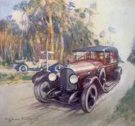 Cartaz publicitário de carros Bentley, 1927
