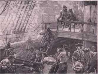 Almirante Rodney bombardeando Le Havre AD 1759