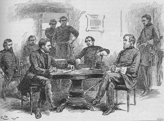 General Grant Reading Os termos da rendição, 1895, 1902