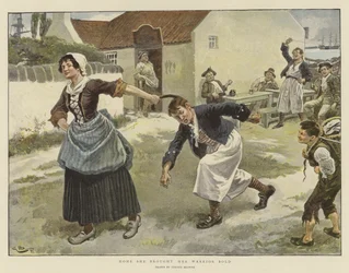 Home Ela trouxe seu guerreiro negrito (chromolitho)