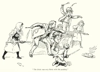 Ilustração para The Story of the Treasure Seekers de E Nesbit (litho)