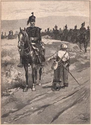 O duque de Brunswick e os seus hussardos (os Brunswick Negros), AD 1810