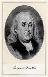 Benjamin Franklin , figura política e estadistas dos Estados Unidos, início do século 20