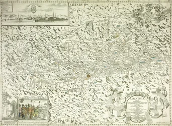 Um mapa da Áustria e da Tchecoslováquia, 1718