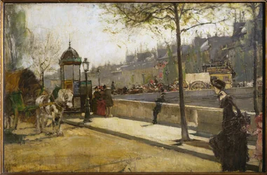 Cais de Paris (óleo sobre tela)