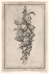 Troféu com águia, jarro e capacete
