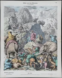 Hannibal atravessa os Alpes from Münchener Bilderbogen