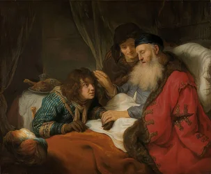Isaac abençoa Jacob. Por volta de 1638