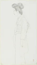 (Desenho de uma mulher em pé), início do século 20