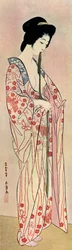 Uma mulher japonesa vestindo um nagajuban, 1920 1930.