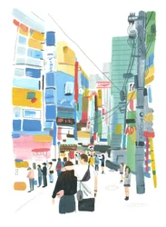 Akihabara, 2015 (óleo sobre papel)