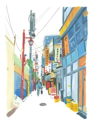 Shinjuku, 2015 (óleo sobre papel)