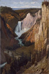 Vista das Cataratas Inferiores, Grand Canyon do Yellowstone, 1890.