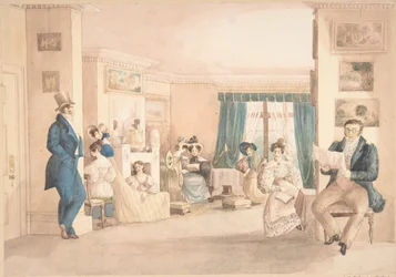 Um Interior em Hatton, Warwickshire, 1820-30.