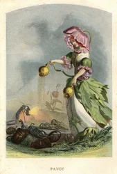 Ilustração para "Les Fleurs Animees".