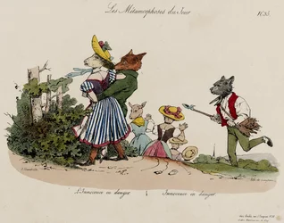 Les Metamorphoses du Jour, No. 35 (litho colorido à mão)