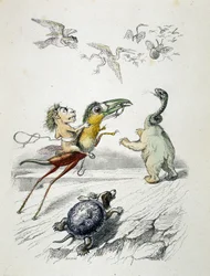 A perseguição (raça animal fabulosa) por Grandville