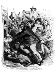Os acionistas, gravura após desenho de Jean Ignace Isidore aka JJ Grandville