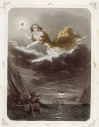 As estrelas: Mulher representando "A estrela do marinheiro" - por Grandville