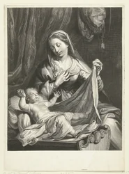 Maria com Cristo Criança na manjedoura