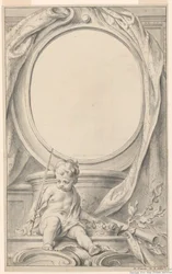 Design para moldura ao redor do retrato de William Russell, primeiro duque de Bedford
