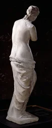 Vista traseira, de, aphrodite, a, &39;Venus, de, Milo&39;, helenistic, período, c.130-100, bc, (marble)