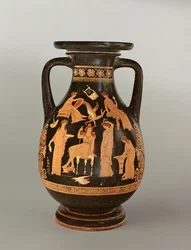 Pelike de figura vermelha, c.350 aC (cerâmica)