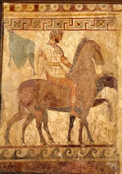 Soldado a cavalo, pintura funerária