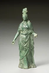 Estátua de Isis Fortuna, helenística, século I aC - primeiro século dC (bronze) (ver 270388 para visão traseira)