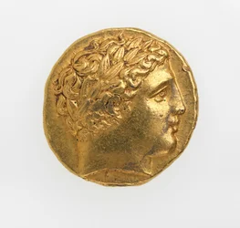 Anverso de um stater de Filipe II da Macedônia, 359-336 aC (ouro)