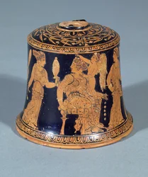 Oinochoe, Grupo Meidian, Sótão, 420-410 aC (cerâmica)